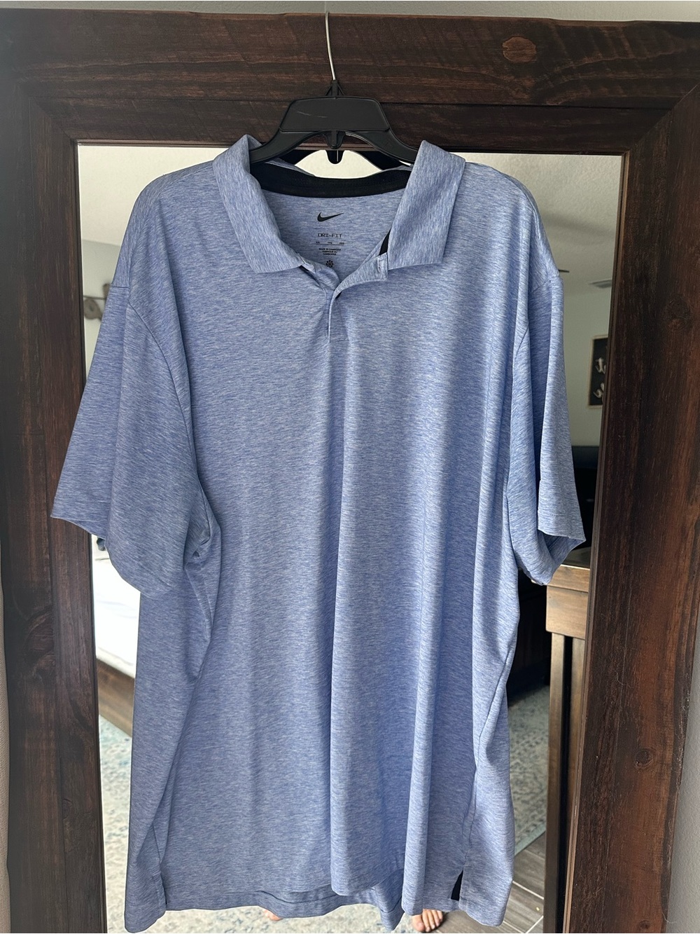 Nike Men’s Heather Light Blue Polo Shirt